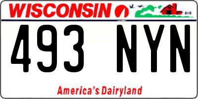 WI license plate 493NYN