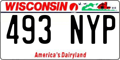 WI license plate 493NYP