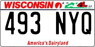 WI license plate 493NYQ