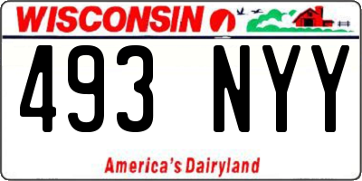 WI license plate 493NYY