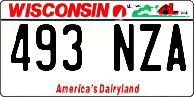 WI license plate 493NZA