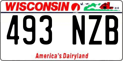 WI license plate 493NZB