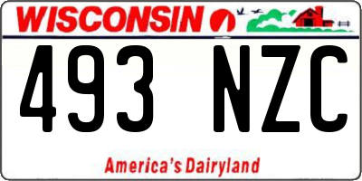 WI license plate 493NZC