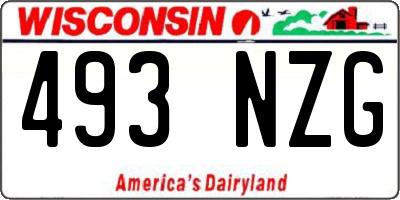 WI license plate 493NZG