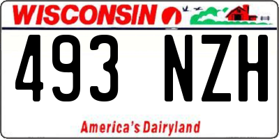 WI license plate 493NZH