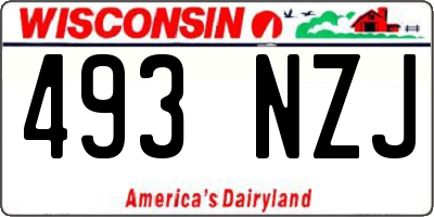 WI license plate 493NZJ