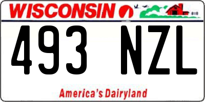 WI license plate 493NZL