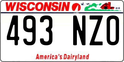 WI license plate 493NZO
