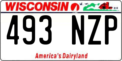 WI license plate 493NZP