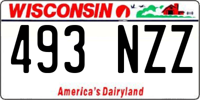 WI license plate 493NZZ