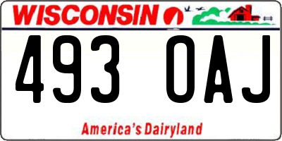 WI license plate 493OAJ