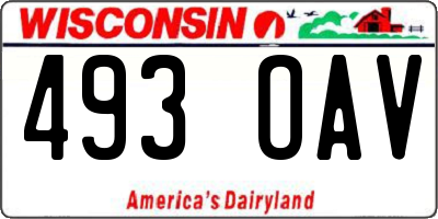WI license plate 493OAV