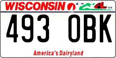 WI license plate 493OBK