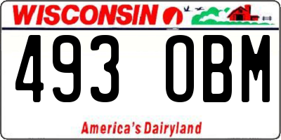 WI license plate 493OBM