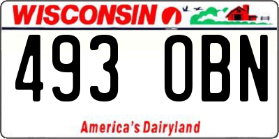 WI license plate 493OBN