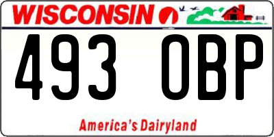 WI license plate 493OBP