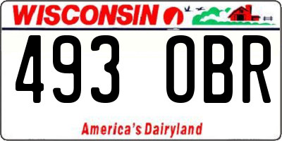 WI license plate 493OBR