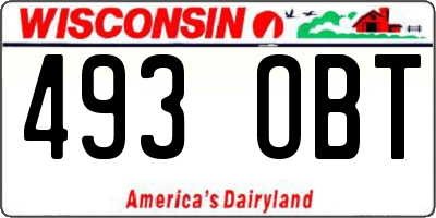 WI license plate 493OBT