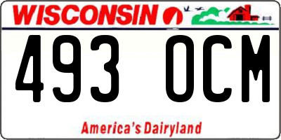 WI license plate 493OCM