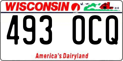 WI license plate 493OCQ
