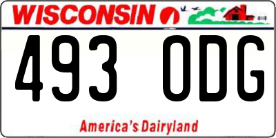 WI license plate 493ODG