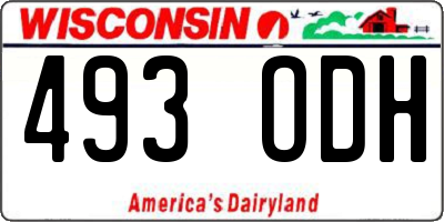 WI license plate 493ODH