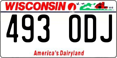 WI license plate 493ODJ