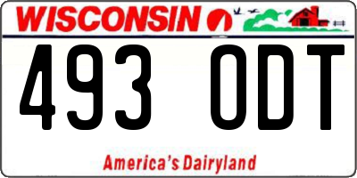 WI license plate 493ODT