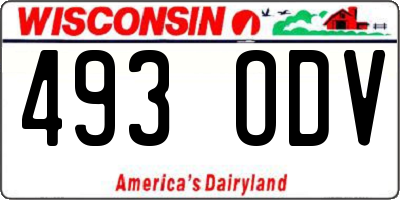 WI license plate 493ODV