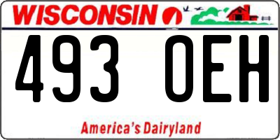 WI license plate 493OEH