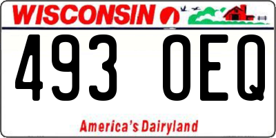 WI license plate 493OEQ