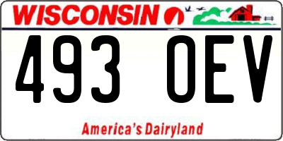 WI license plate 493OEV