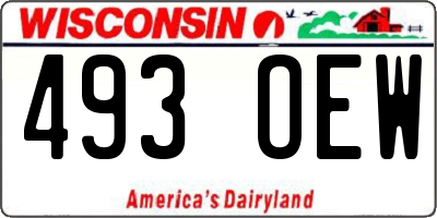 WI license plate 493OEW