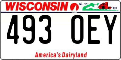 WI license plate 493OEY