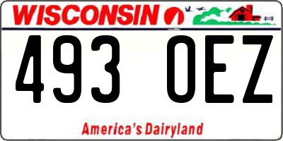 WI license plate 493OEZ