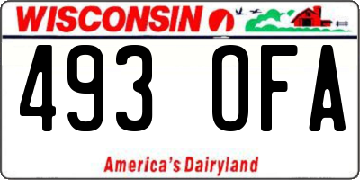 WI license plate 493OFA