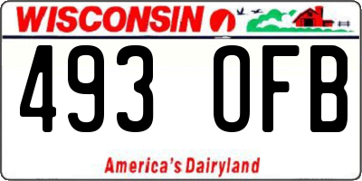 WI license plate 493OFB