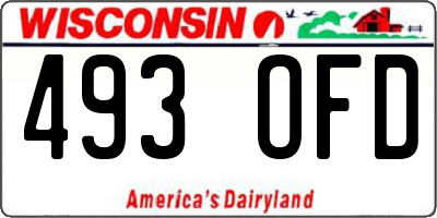 WI license plate 493OFD