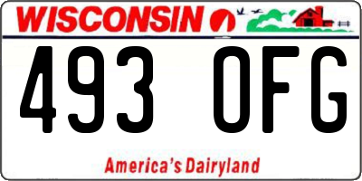 WI license plate 493OFG