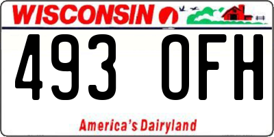 WI license plate 493OFH