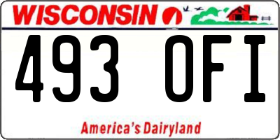 WI license plate 493OFI