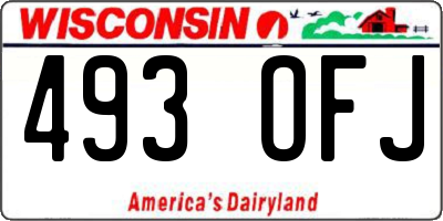 WI license plate 493OFJ