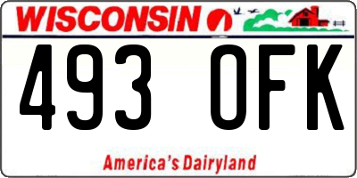 WI license plate 493OFK