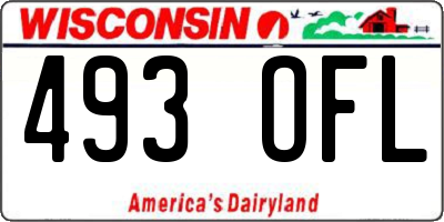 WI license plate 493OFL