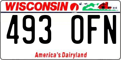 WI license plate 493OFN