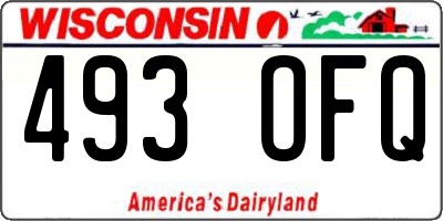 WI license plate 493OFQ