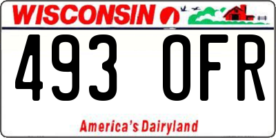 WI license plate 493OFR