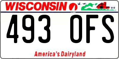 WI license plate 493OFS