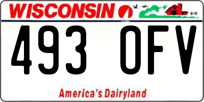 WI license plate 493OFV