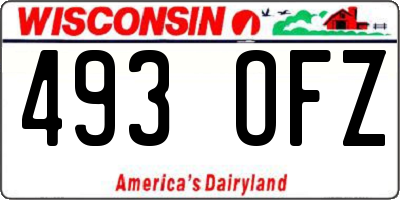 WI license plate 493OFZ